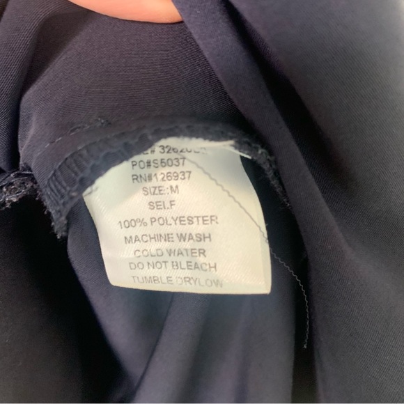 BLVD Navy Blue Mid Length Shirt Dress - Picture 3 of 8